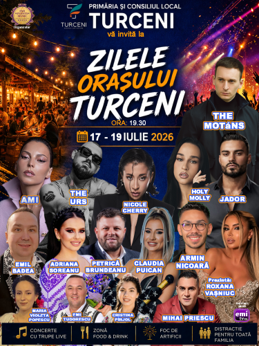 Evenimentul verii se anunță la Zilele Orașului Turceni 2026
