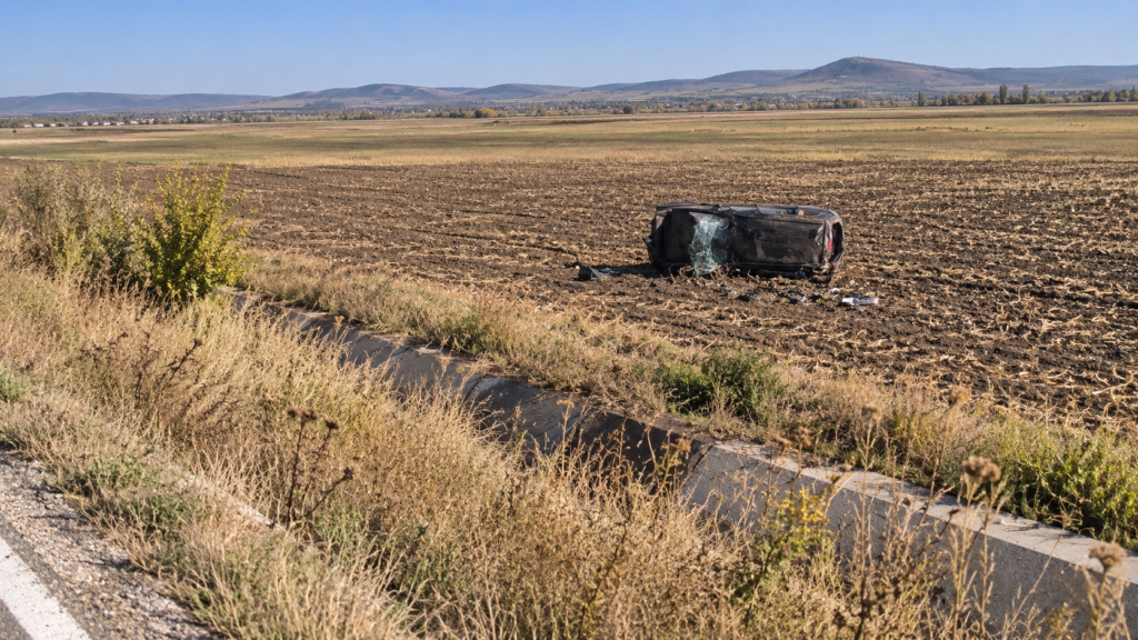 Șapte răniți după ce o mașină s-a răsturnat în județul Buzău